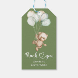 テディベアベビーベビーシャワーギフトラベル ギフトタグ