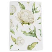 テディベアベビーベビーシャワーコレクションメディア ミディアムペーパーバッグ (正面)