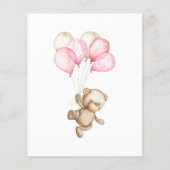 テディベアベビーベビーシャワーバケットリスト (裏面)