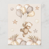 テディベアベビーベビーシャワーバケットリスト (裏面)