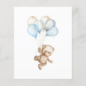 テディベアベビーベビーシャワーバケットリスト (裏面)