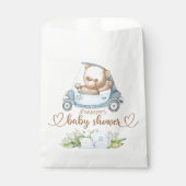 テディベアベビーベビーシャワーフローラ フェイバーバッグ (正面)