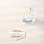 テディベアベビーベビーシャワーフローラ ペーパーコースター (インサイチュ)