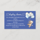 テディベアベビーベビーシャワー エンクロージャーカード (正面)