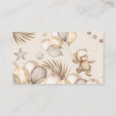 テディベアベビーベビーシャワー エンクロージャーカード (裏面)