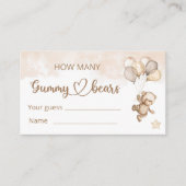テディベアベビーベビーシャワー エンクロージャーカード (正面)