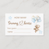 テディベアベビーベビーシャワー エンクロージャーカード (正面)