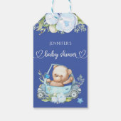 テディベアベビーベビーシャワー ギフトタグ (裏面)