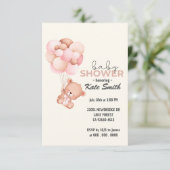 テディベアベビーベビーシャワー サンキューカード (スタンド正面)