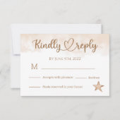 テディベアベビーベビーシャワー 出欠カード (正面)