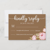 テディベアベビーベビーシャワーRSVPカード 出欠カード (正面)