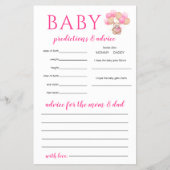 テディベアベビー予測ゲーム チラシ (正面)