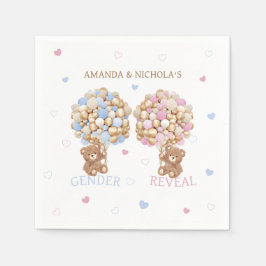 テディベアベビー性リビール スタンダードカクテルナプキン