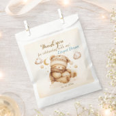 テディベアベージュバルーン誕生日 フェイバーバッグ (クリップ留めされた状態)