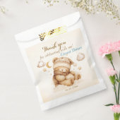 テディベアベージュバルーン誕生日 フェイバーバッグ (封をした状態)