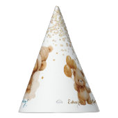 テディベアベージュムーン誕生日 パーティーハット (右)