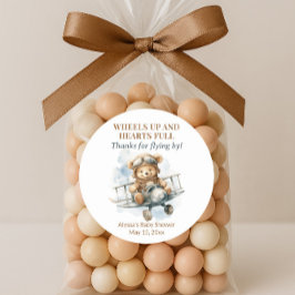 テディベアホイールアップハートフル ラウンドシール