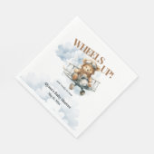 テディベアホイールアップリトルコパイロット スタンダードランチョンナプキン (角)