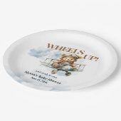 テディベアホイールアップリトルコパイロット ペーパープレート (アングル)