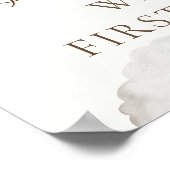 テディベアホットエアバルーンベアリー第1誕生日 ポスター (角)