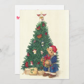 テディベアホリデーパーティー招待状 招待状 (正面/裏面)