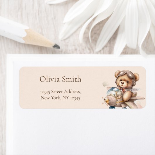 テディベアボホウォーター差出人住所 ラベル (インサイチュ)