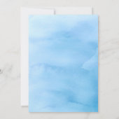 テディベアボホブルーボーイベビーシャワー招待状 招待状 (裏面)