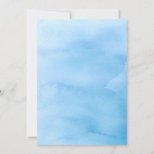 テディベアボホブルーボーイベビーシャワー招待状 招待状 (裏面)