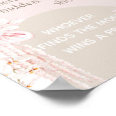 テディベアボホベイビーシャワーおしゃぶり狩りゲーム ポスター (角)