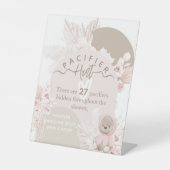 テディベアボホベイビーシャワーおしゃぶり狩りゲーム 台座サイン (正面)