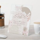 テディベアボホベイビーシャワーおしゃぶり狩りゲーム 台座サイン (インサイチュ)