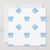 テディベアボーイベビーシャワー招待状 招待状 (裏面)