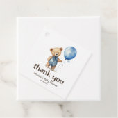 テディベアボーイ赤ちゃんシャワーメッセージカード フェイバータグ (インサイチュ)