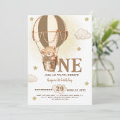 テディベアボーイ1ST誕生日 招待状 (スタンド正面)