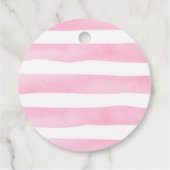 テディベアポップ・アートのベビーシャワーお願いギフトラベル フェイバータグ (裏面)