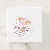 テディベアポップ・アートのベビーシャワーお願いギフトラベル フェイバータグ (インサイチュ)