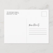 テディベアミニマリストベビーシャワー招待状 ポストカード (裏面)