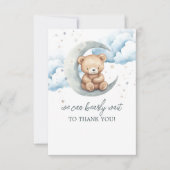 テディベアムーンスターズありがとう サンキューカード (正面)