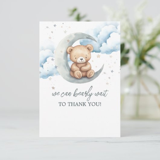 テディベアムーンスターズありがとう サンキューカード (スタンド正面)