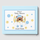 テディベアムーンスターズ男の赤ちゃんシャワーゲストブック ゲストブック (裏面)