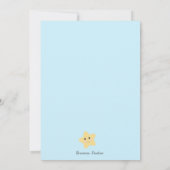 テディベアムーンスターズ雲男の赤ちゃんシャワー サンキューカード (裏面)