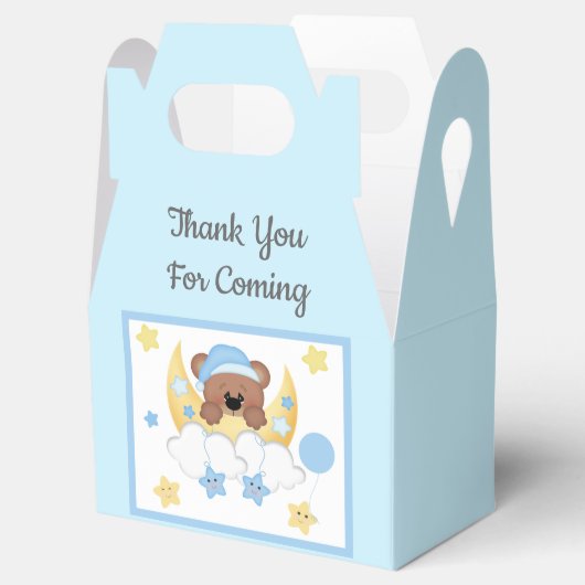 テディベアムーンスターズ雲男の赤ちゃんシャワー フェイバーボックス (オープン)