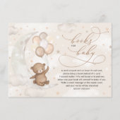 テディベアムーンスターズ風船ブックスベビー エンクロージャーカード (正面)