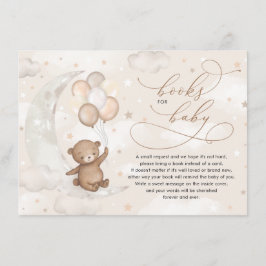 テディベアムーンスターズ風船ブックスベビー エンクロージャーカード