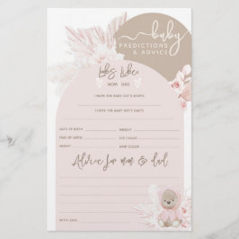 テディベアモダンボホガール赤ちゃんシャワーゲーム