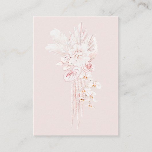 テディベアモダンボホガール赤ちゃんシャワー本 エンクロージャーカード (裏面)