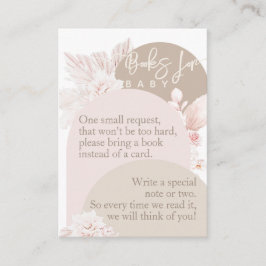 テディベアモダンボホガール赤ちゃんシャワー本 エンクロージャーカード