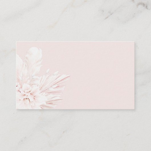 テディベアモダンボホピンク赤ちゃんシャワーおむつ エンクロージャーカード (裏面)