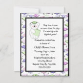 テディベアモルタルボード卒業 招待状 (正面)