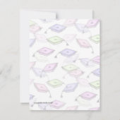 テディベアモルタルボード卒業 招待状 (裏面)